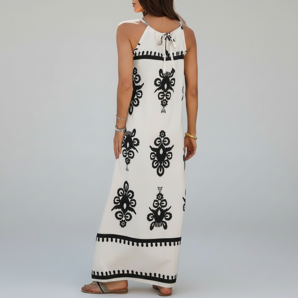 Geo Halter Loose Dress