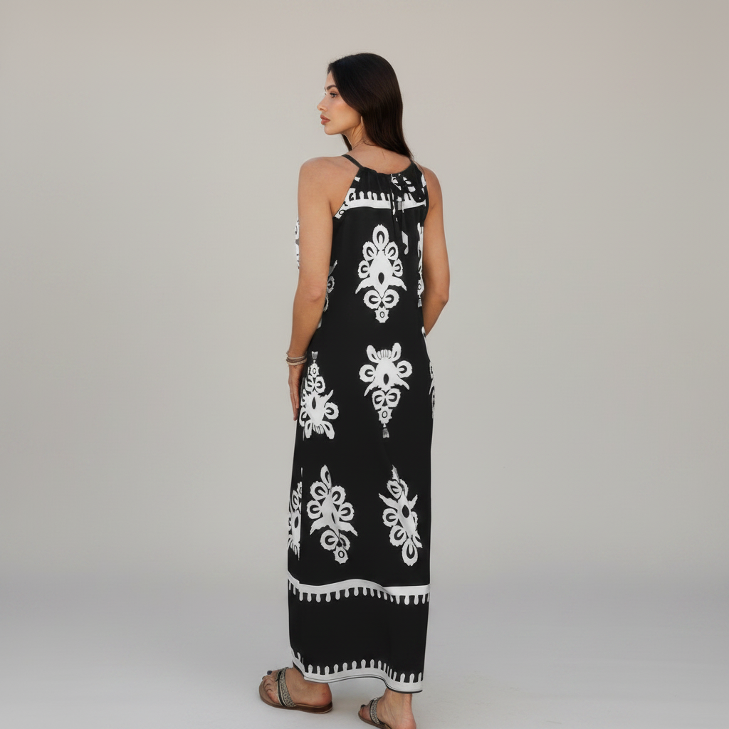Geo Halter Loose Dress