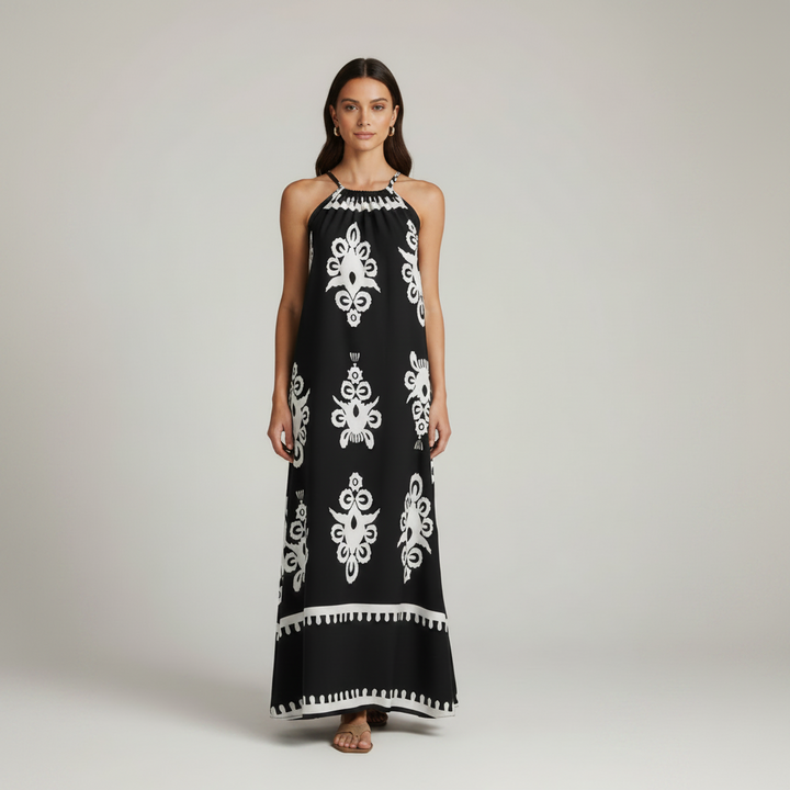 Geo Halter Loose Dress