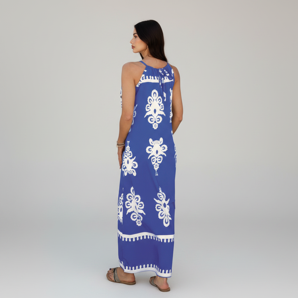 Geo Halter Loose Dress