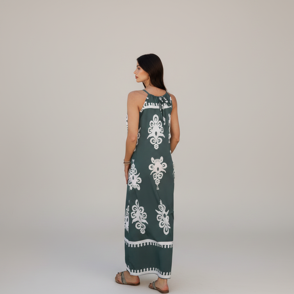 Geo Halter Loose Dress
