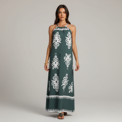 Geo Halter Loose Dress