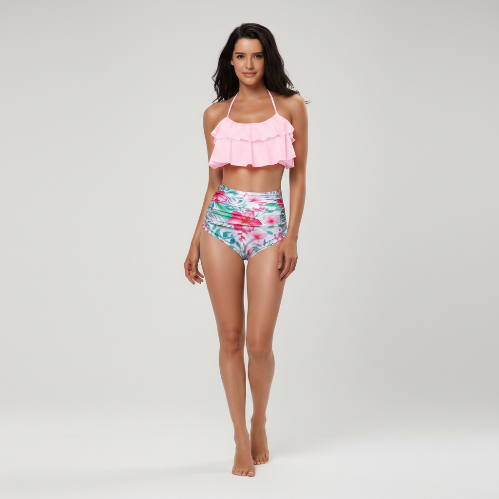 Tropical Ruffle Swimsuit