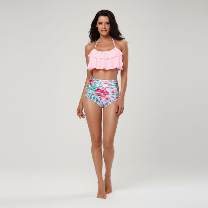 Tropical Ruffle Swimsuit