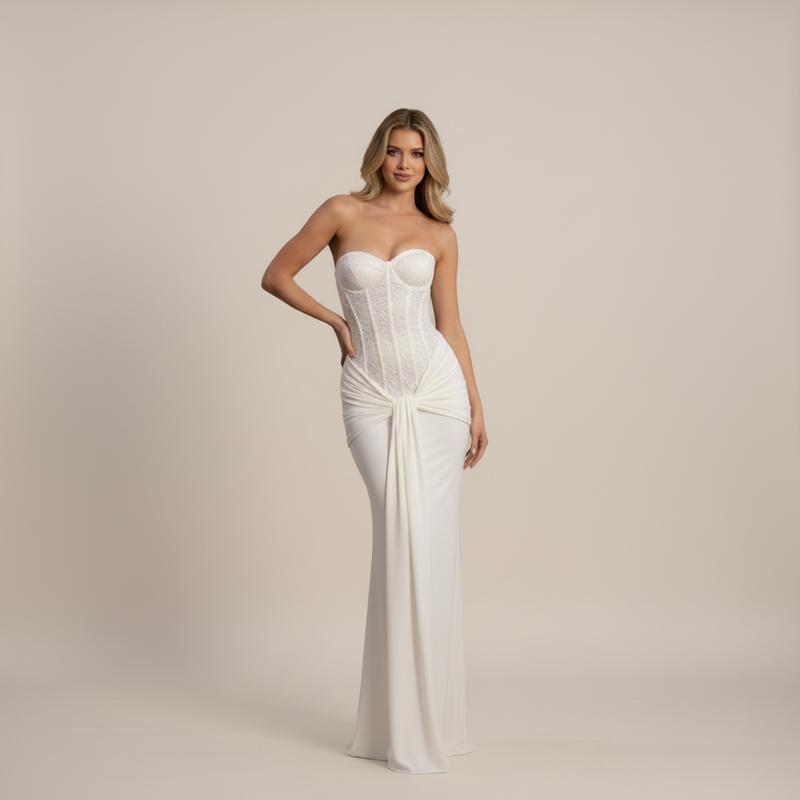 Radiance Off-Shoulder Strapless Gown - Mavena Co.