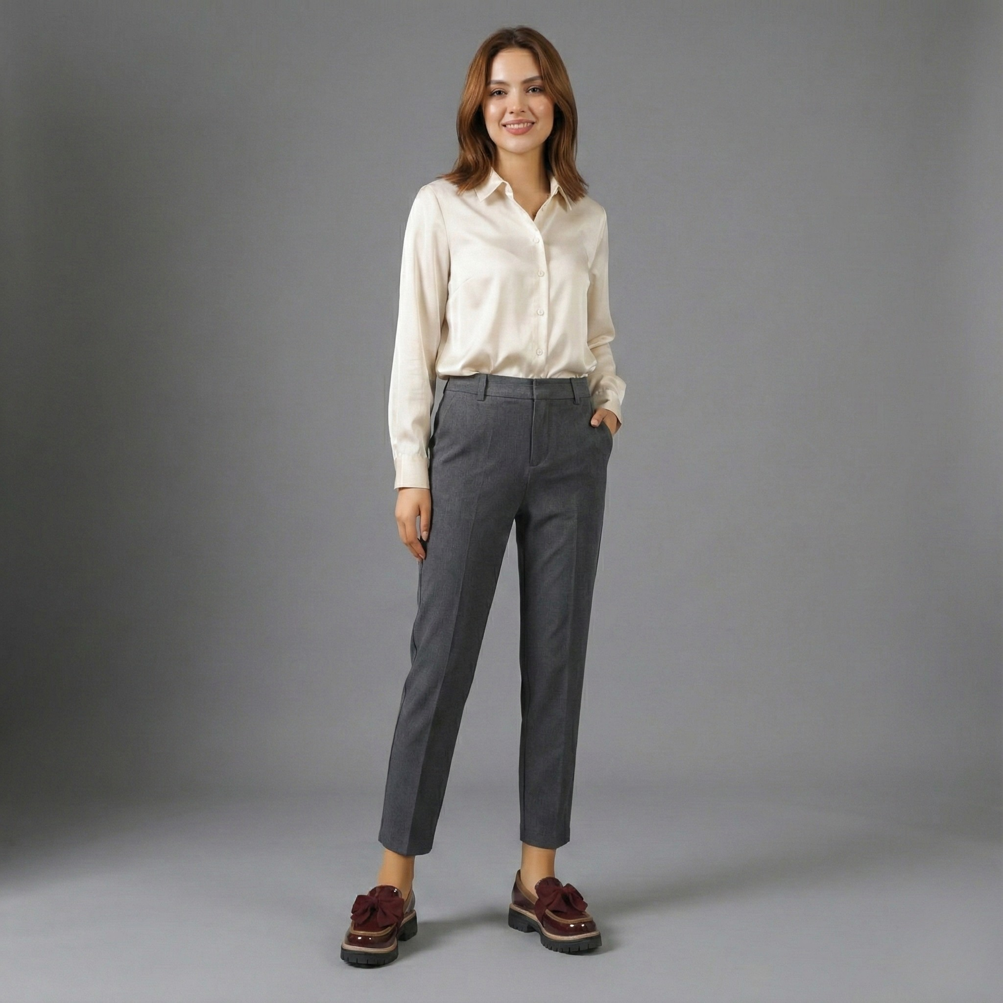 Bowknot Retro Thick-Soled Shoes