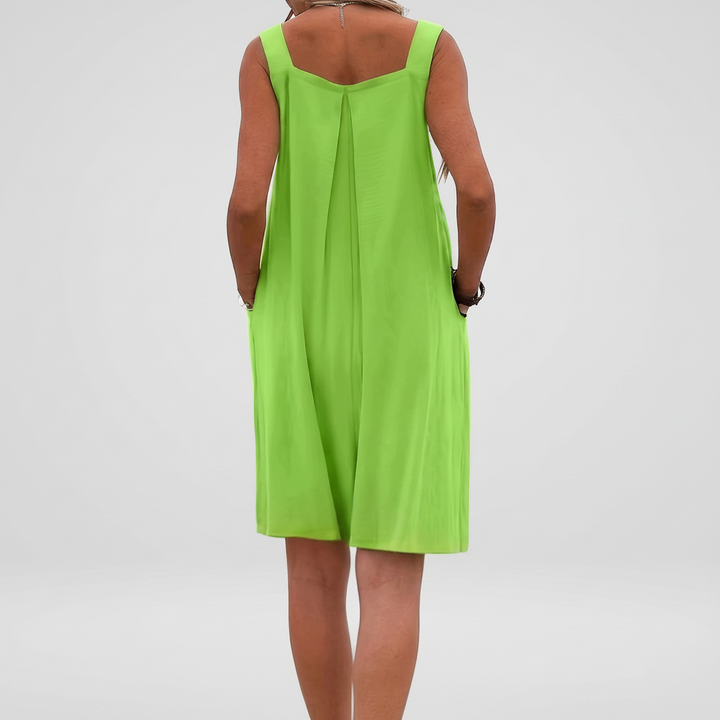 Flowy Overalls Maxi Dress
