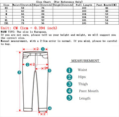 bell bottom jeans measurements