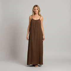 Loose Fit Spaghetti Strap Dress - back view