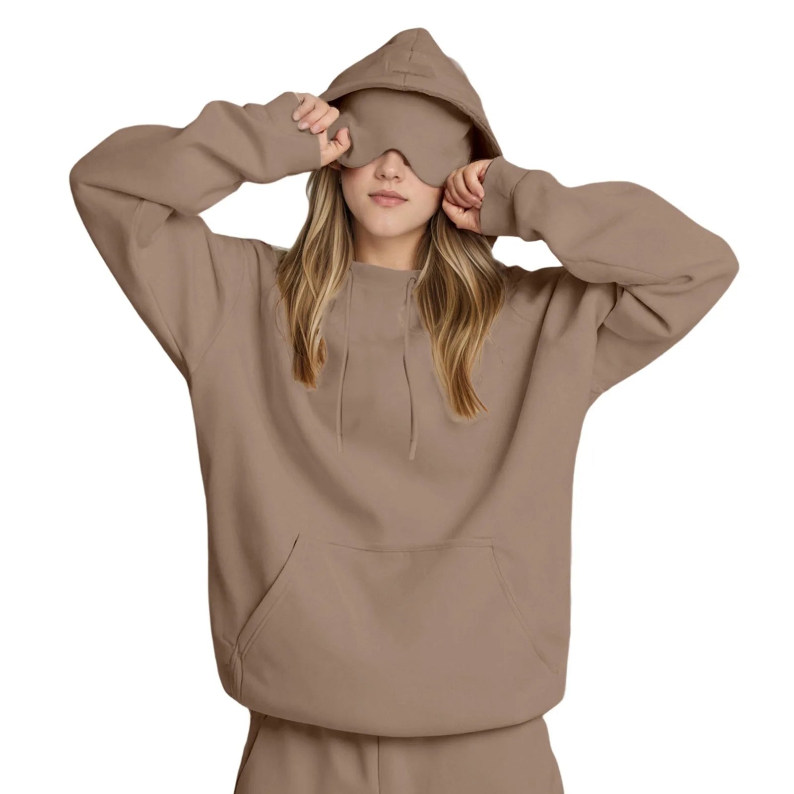 brown hoodie for travel women