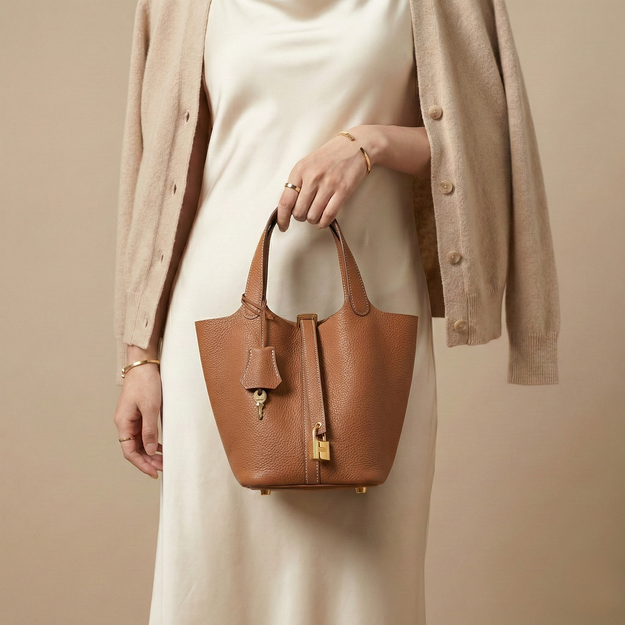 Modern Leather Basket Handbag - colour option