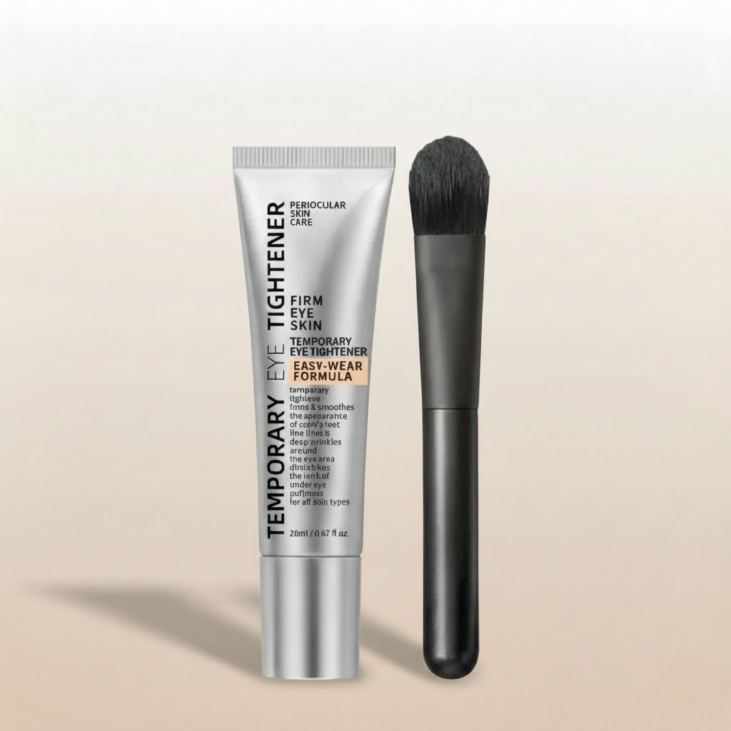 Revitalizing Eye Cream jar with collagen-enriched formula on clean white surface, smooth texture visible