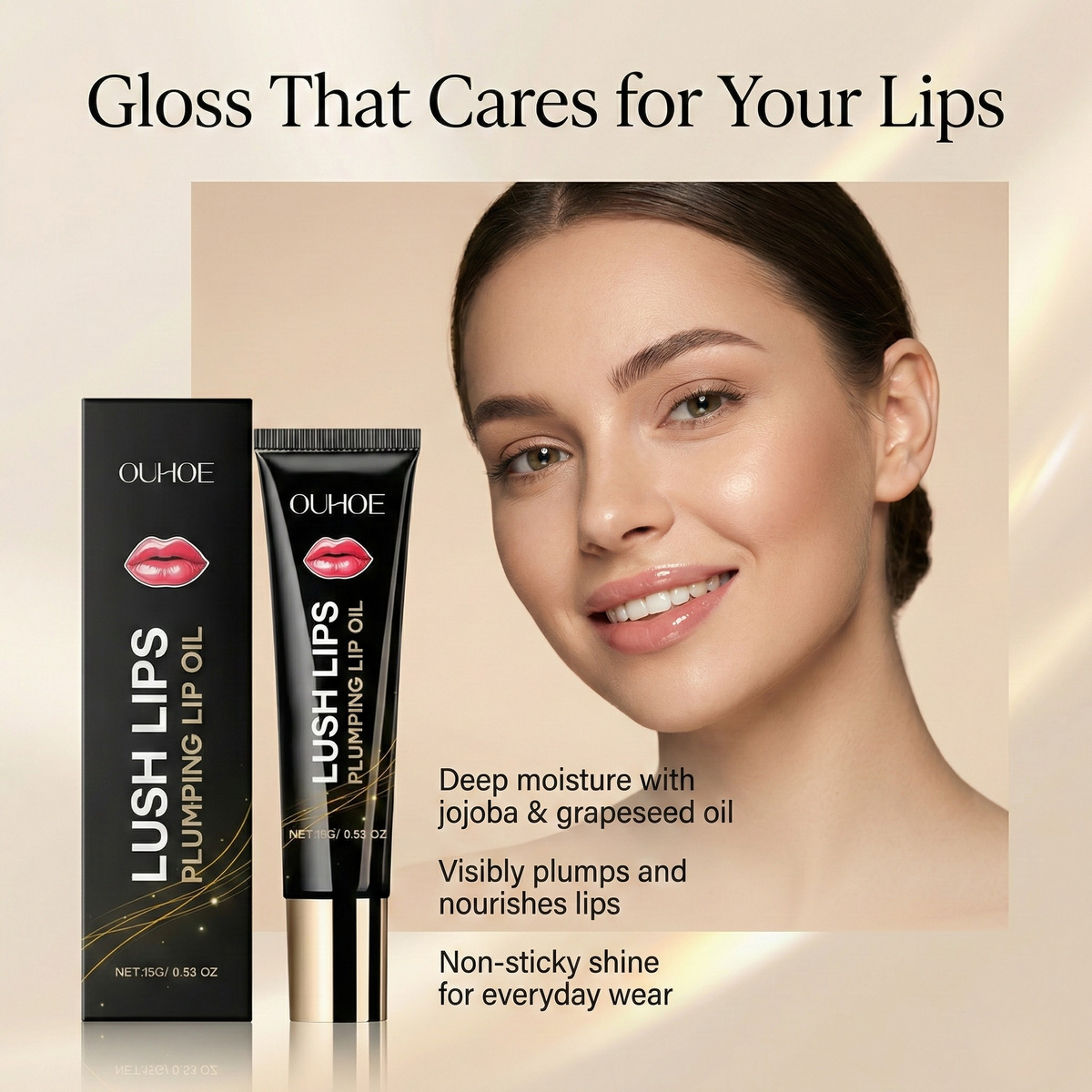 Lush Lips Serum Oil - styled look