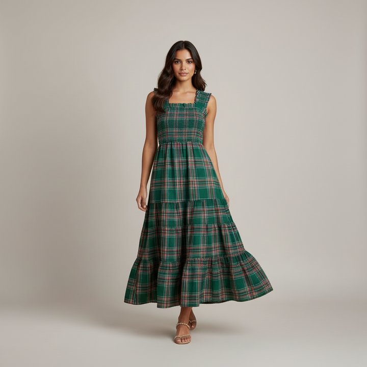 Aerielle Christmas Maxi Dress for Women - close-up
