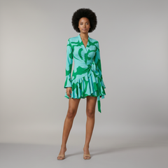 Tie-Dye V-Neck Dress - detail view