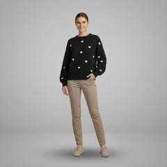 Little Heart Knit Pullover - side view