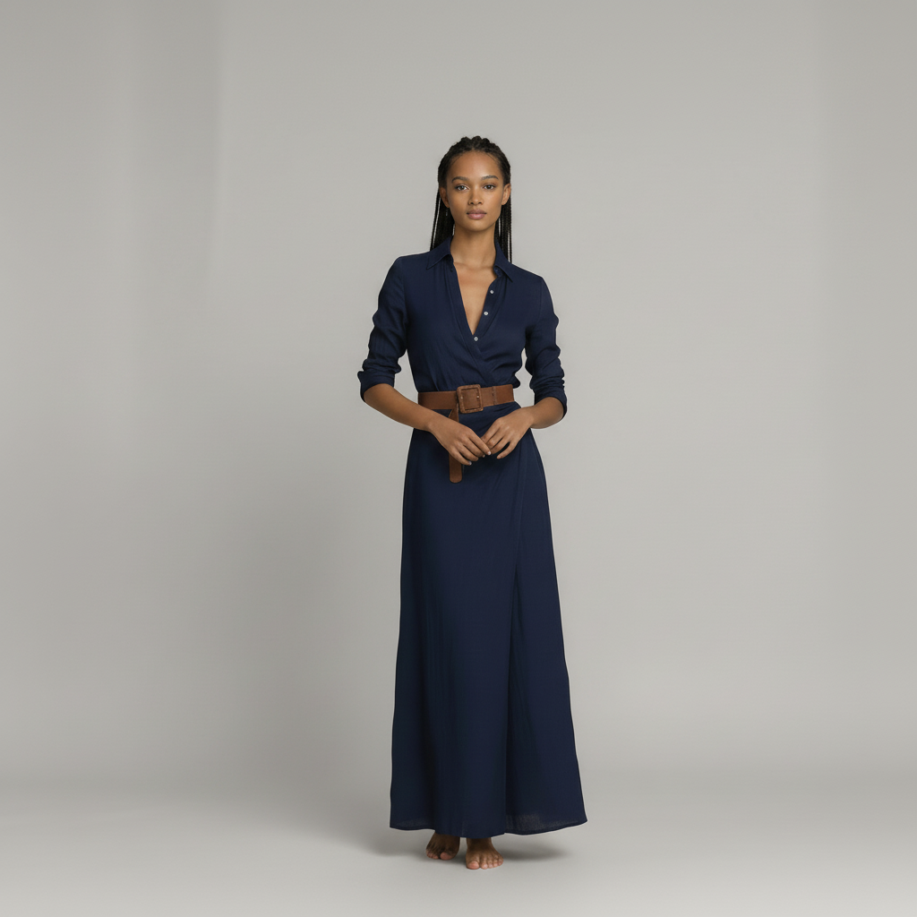 Ruched Maxi Dress - side view