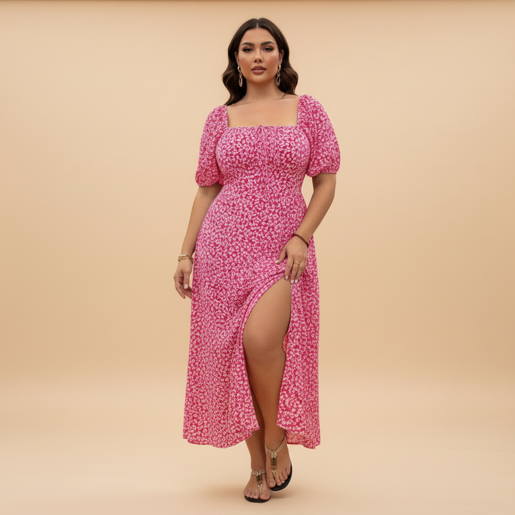 Ditsy Plus Floral Maxi for Women - Mavena Co.