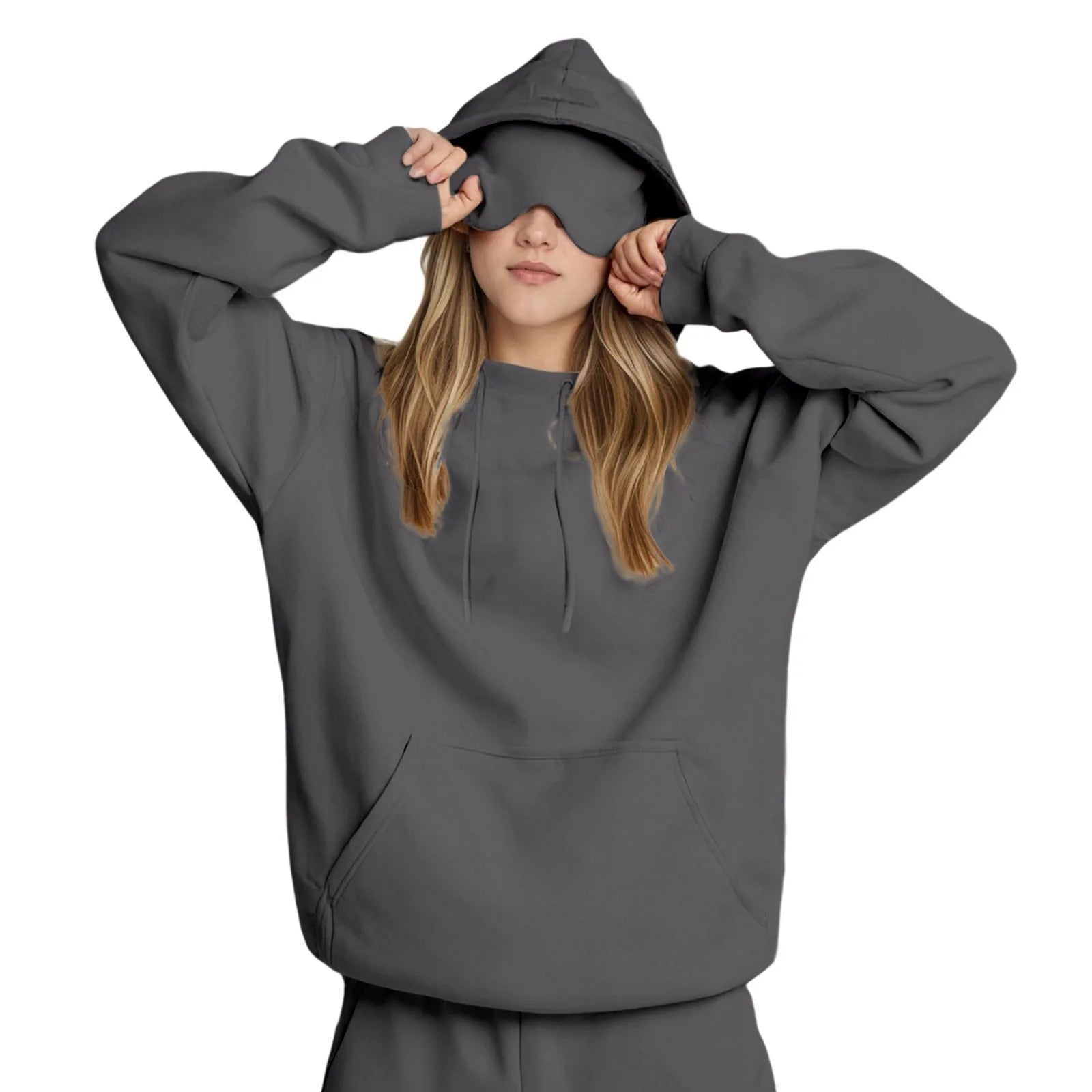 grey hoodie for travel women