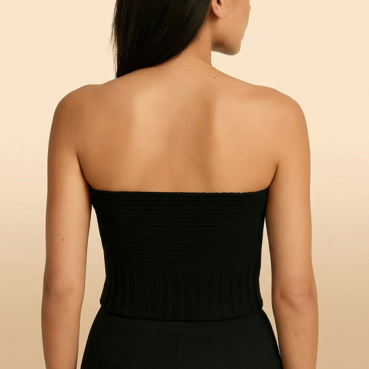 Sleek Knit Tube Top - detail view