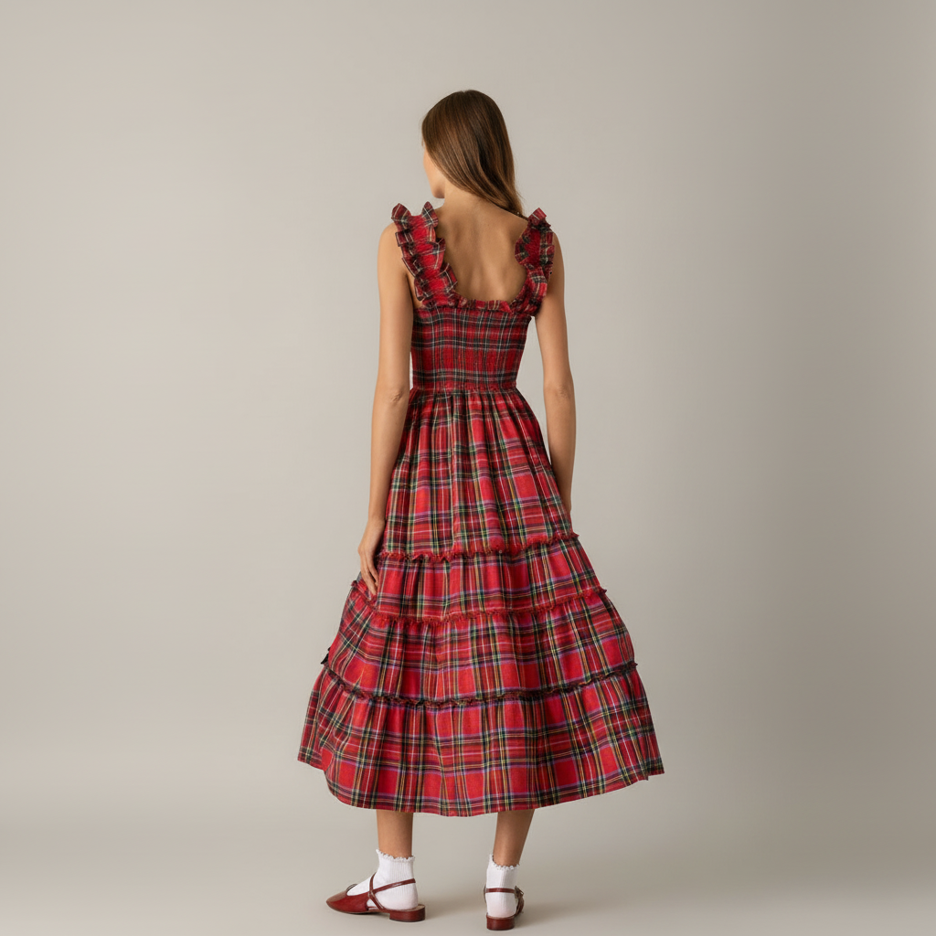 Aerielle Christmas Maxi Dress for Women - back view