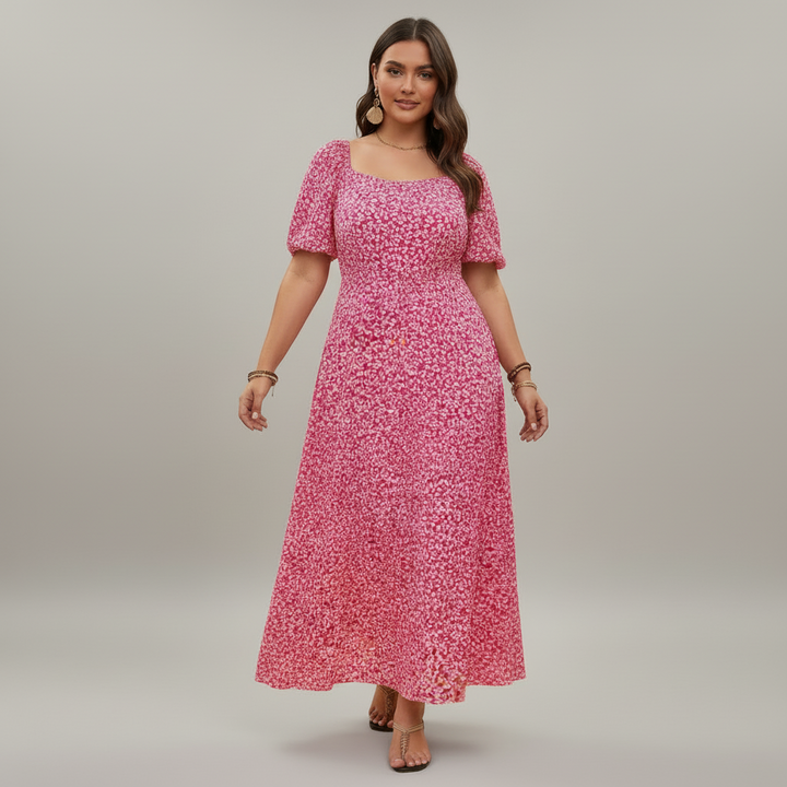 Ditsy Plus Floral Maxi for Women - fabric detail