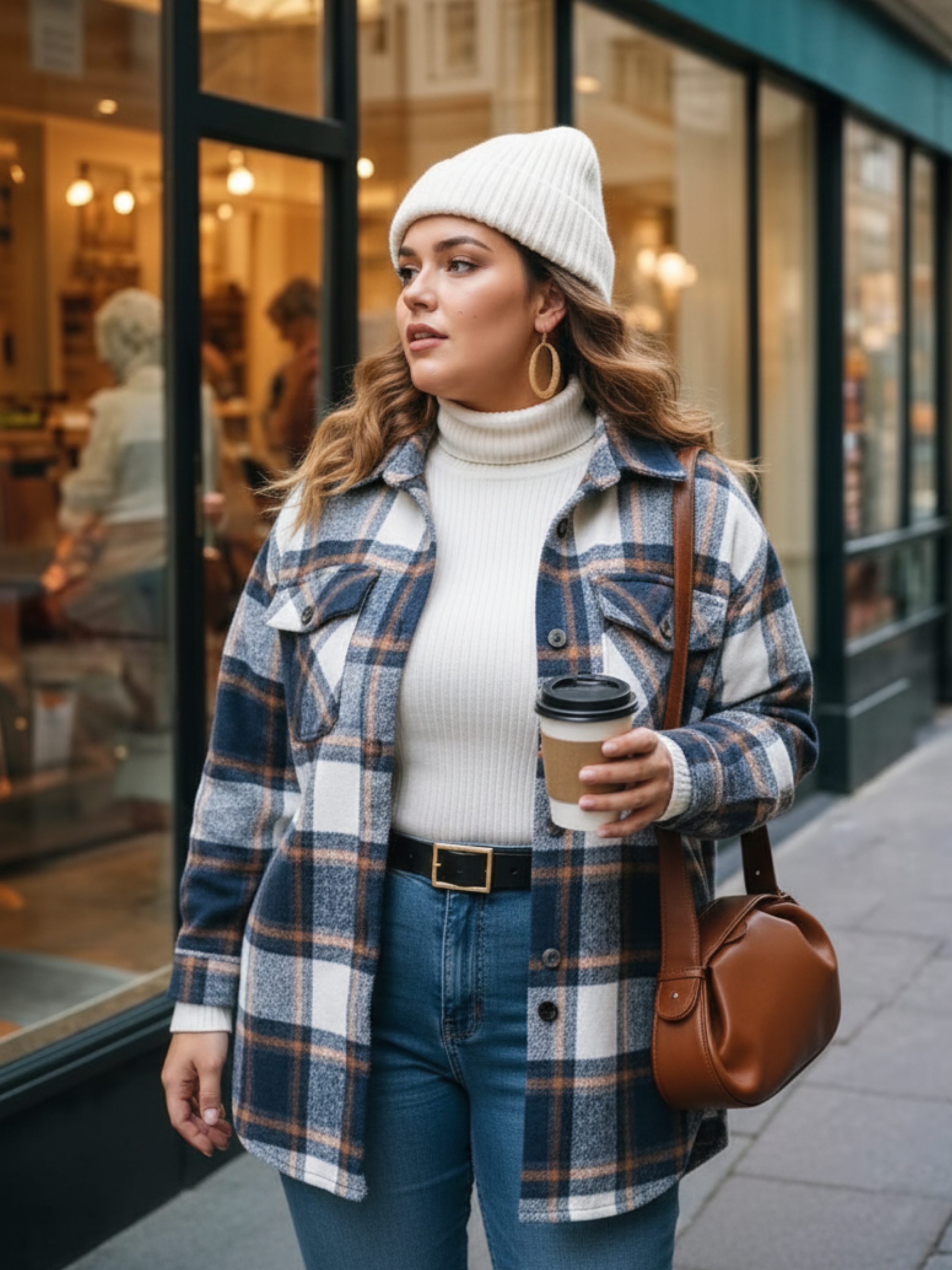 plaid shacket jacket