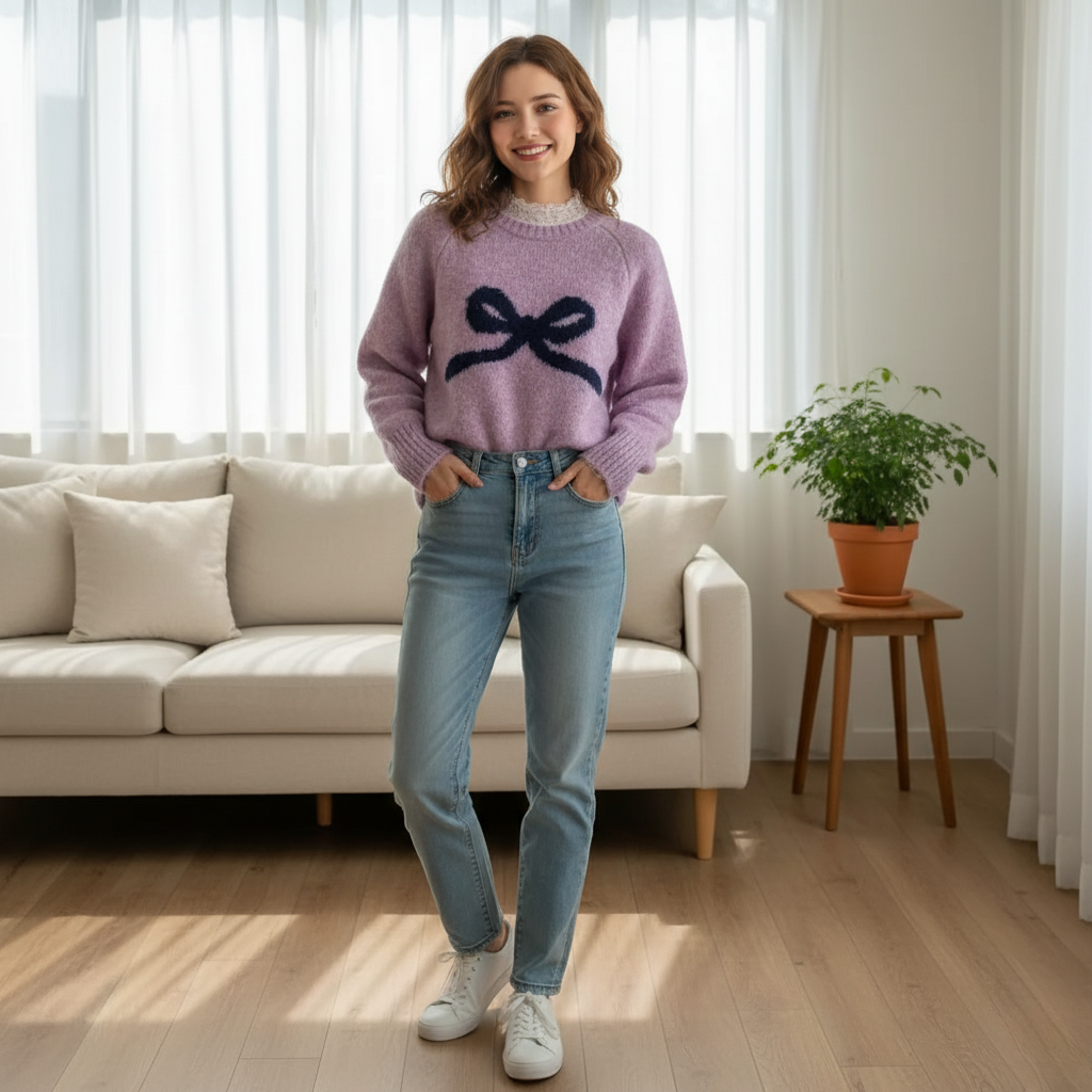 the actress is inside the Home 