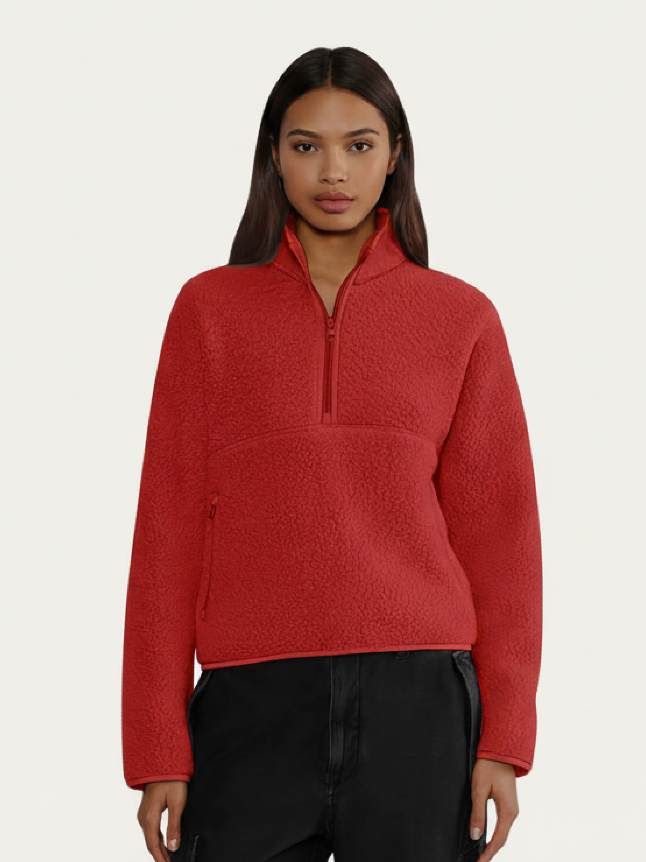 women's fleece sweatshirt - red