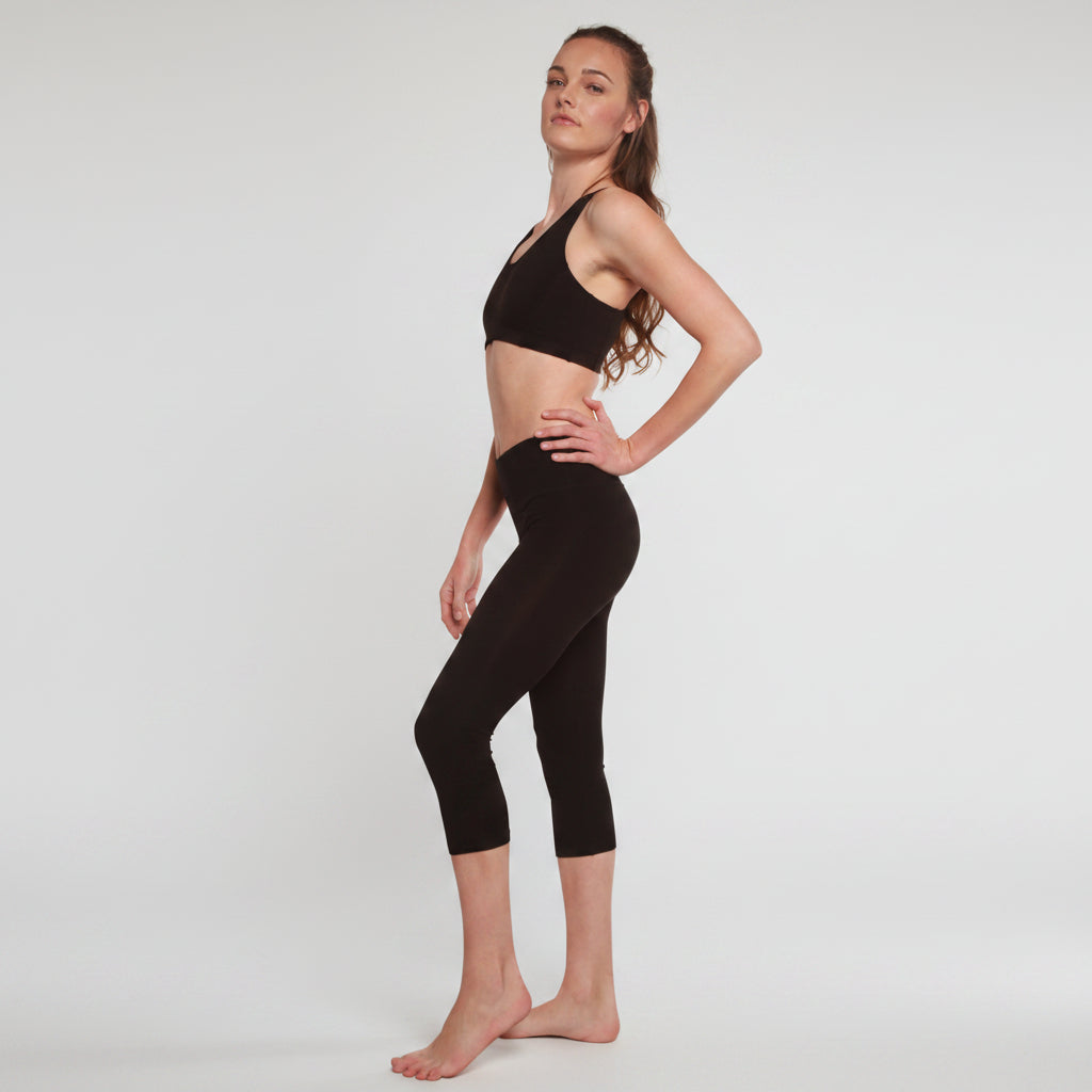 Women's Bamboo Viscose/Cotton Capri Style Leggings