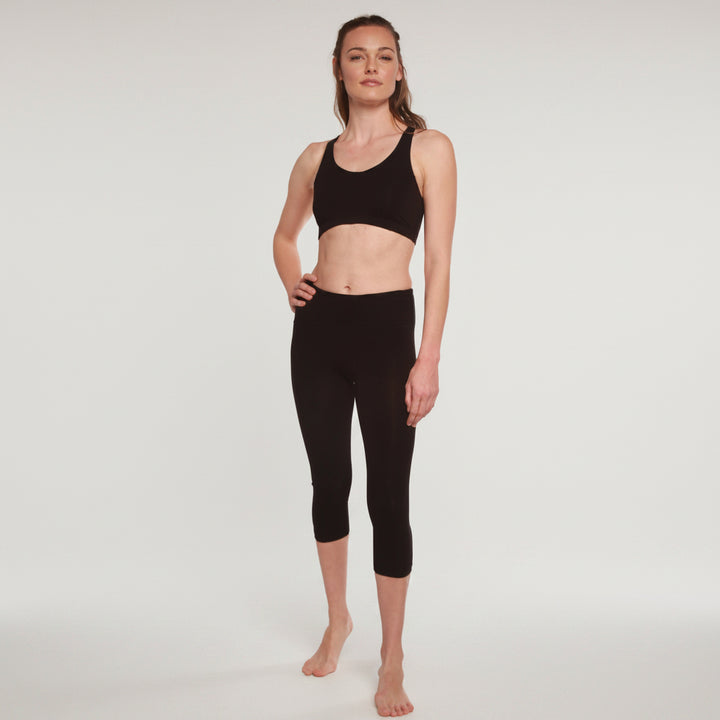 Women's Bamboo Viscose/Cotton Capri Style Leggings